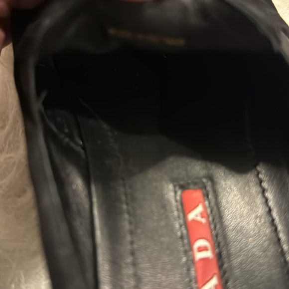 Prada black suede women slip on sneaker size 38 1/2 pre-owned. - Picture 7 of 9